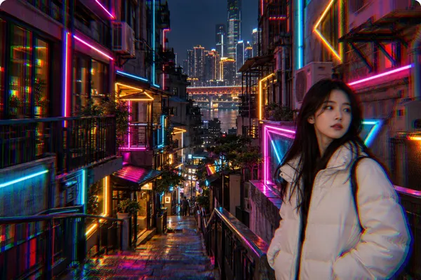 物体边缘出现分离的彩色轮廓