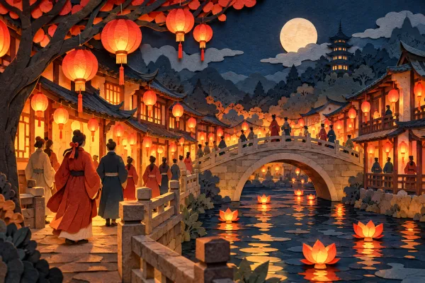 裁切轮廓层层叠放，用纸张厚度和投影建立深度
