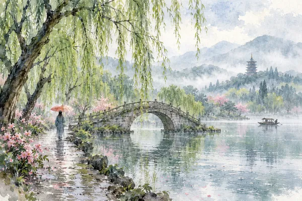 透明色层、水痕与纸白共同形成轻透的画面